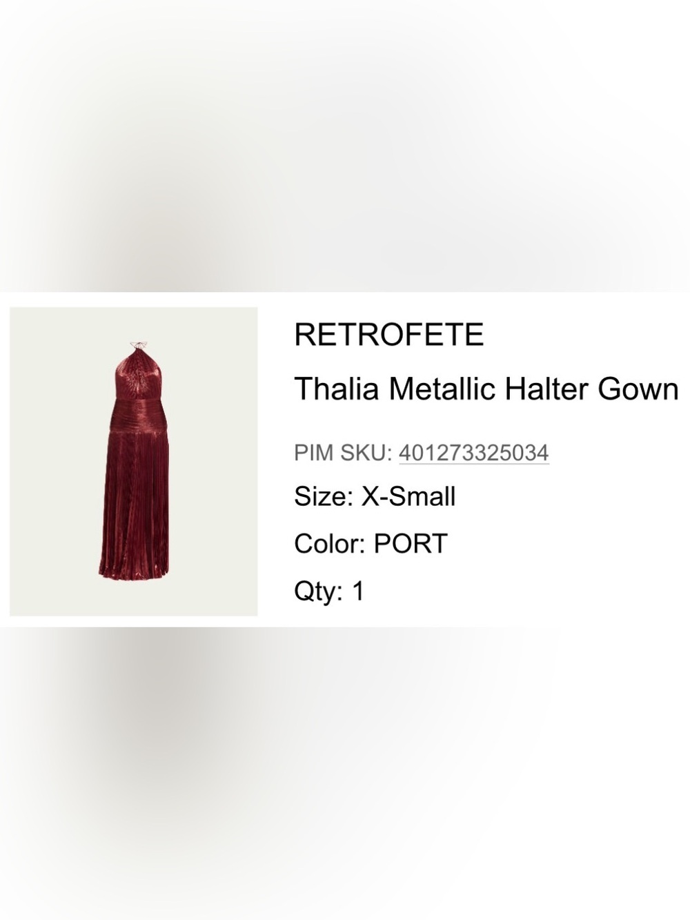 RETROFETE Thalia gown